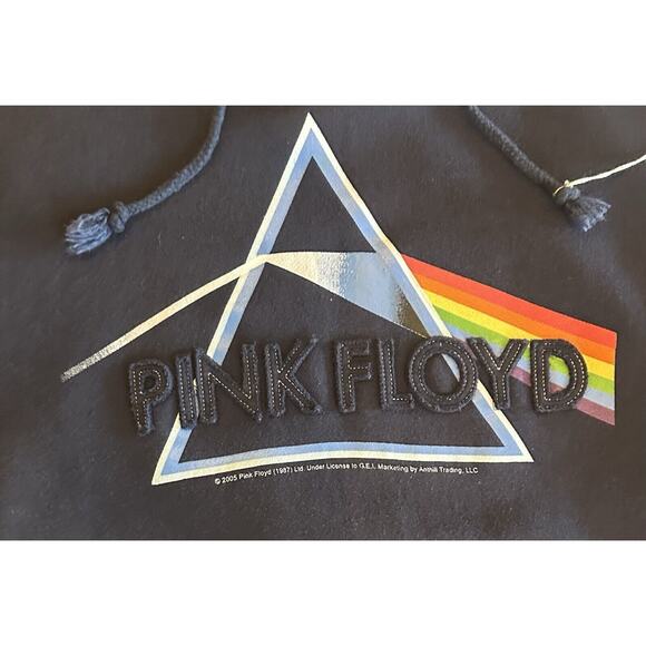 Vintage Rockware Anthill Trading Licensed Pink Floyd Hoodie Jacket Men's XL Navy - Picture 3 of 7